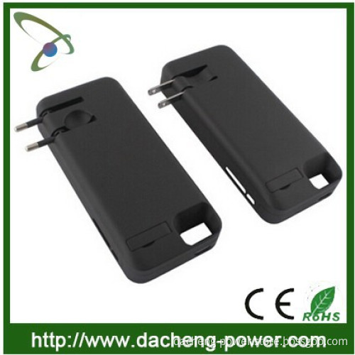 2014 Newly arrival 4200mAH 2in1 backup battery case for iphone5 with AC plug